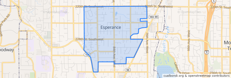 Mapa de ubicacion de Esperance.