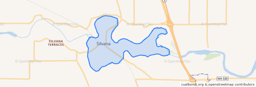 Mapa de ubicacion de Silvana.