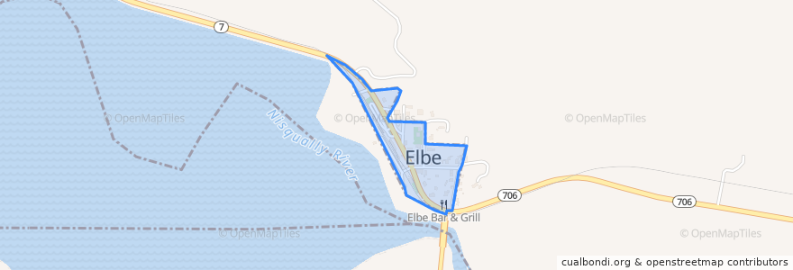 Mapa de ubicacion de Elbe.