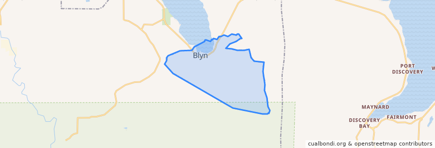Mapa de ubicacion de Blyn.