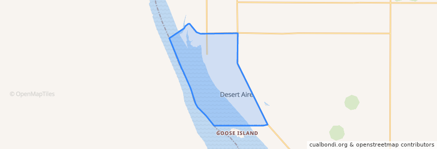 Mapa de ubicacion de Desert Aire.