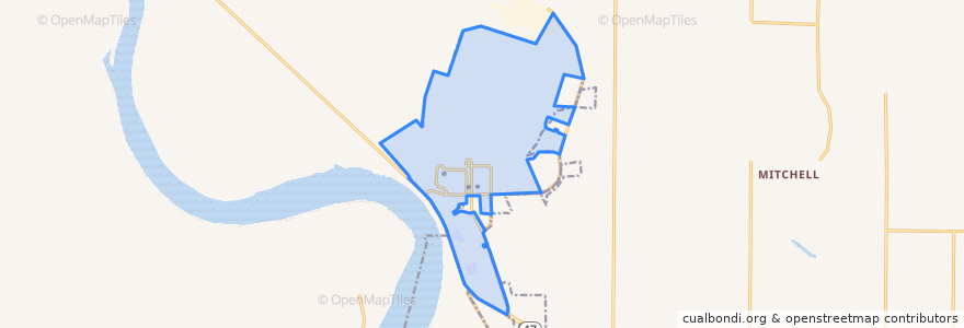 Mapa de ubicacion de Moses Lake North.