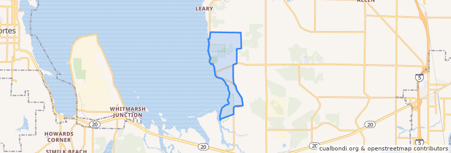 Mapa de ubicacion de Bay View.