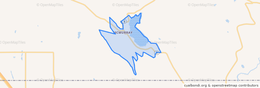 Mapa de ubicacion de Lake McMurray.