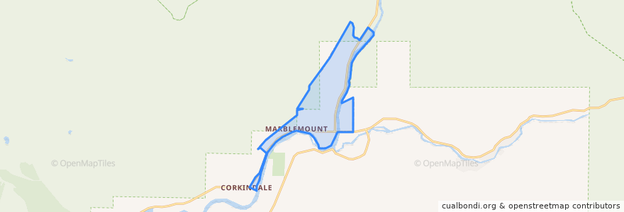 Mapa de ubicacion de Marblemount.