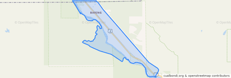 Mapa de ubicacion de Baring.