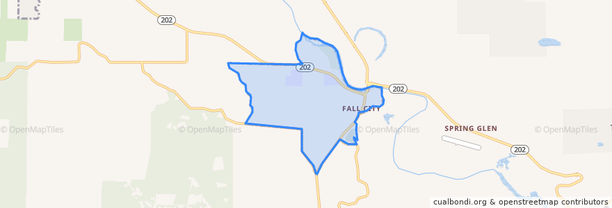 Mapa de ubicacion de Fall City.