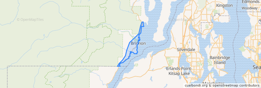 Mapa de ubicacion de Brinnon.