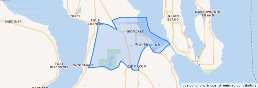Mapa de ubicacion de Port Hadlock-Irondale.
