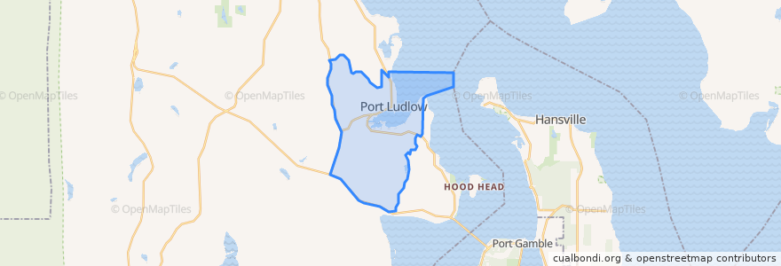 Mapa de ubicacion de Port Ludlow.