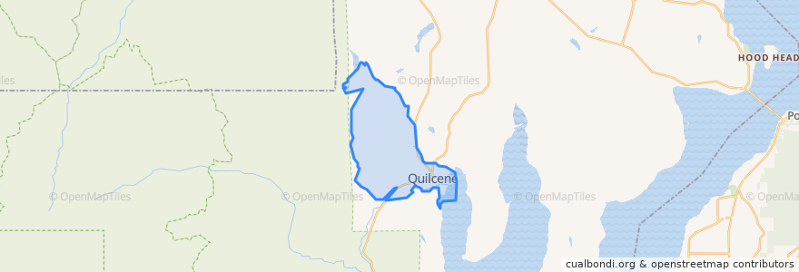 Mapa de ubicacion de Quilcene.