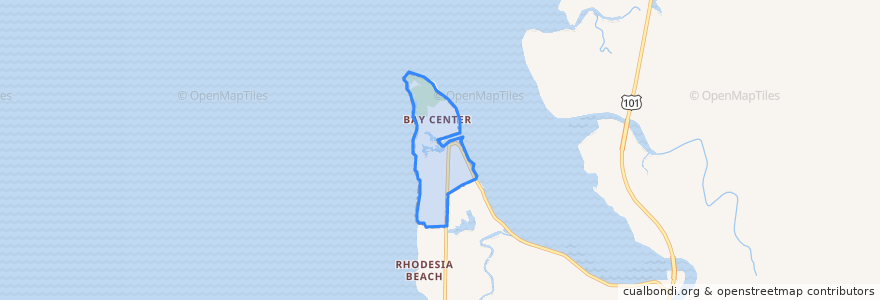 Mapa de ubicacion de Bay Center.