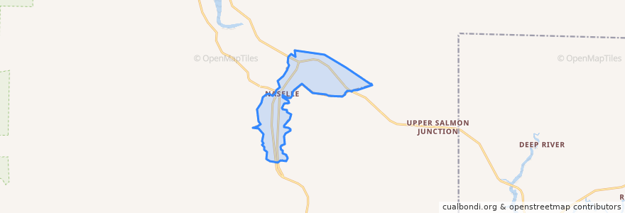 Mapa de ubicacion de Naselle.