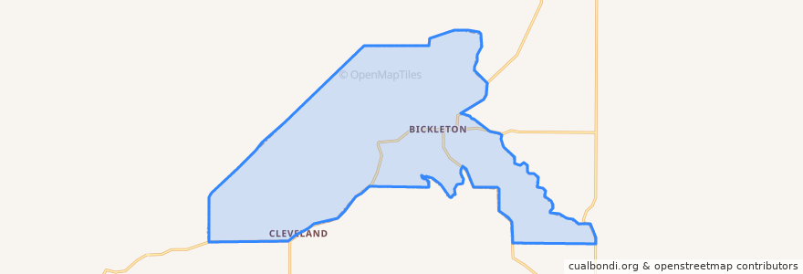 Mapa de ubicacion de Bickleton.
