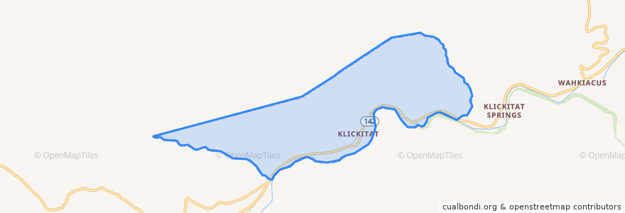 Mapa de ubicacion de Klickitat.