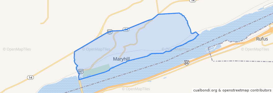 Mapa de ubicacion de Maryhill.