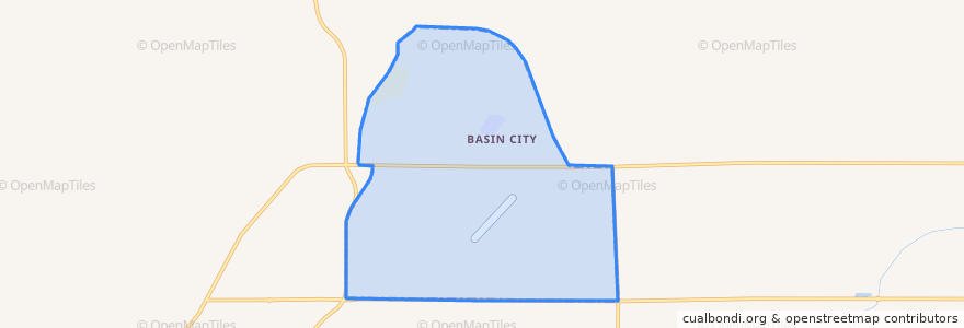 Mapa de ubicacion de Basin City.