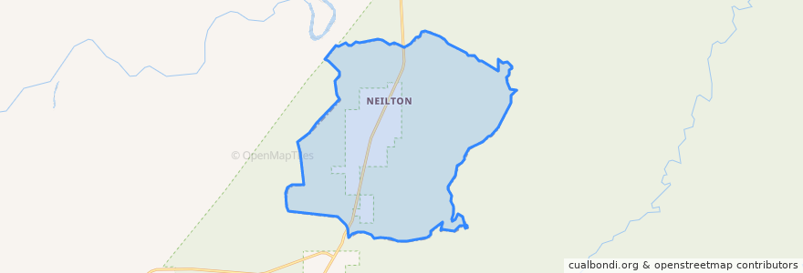 Mapa de ubicacion de Neilton.