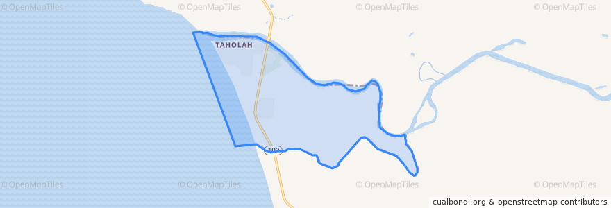 Mapa de ubicacion de Taholah.