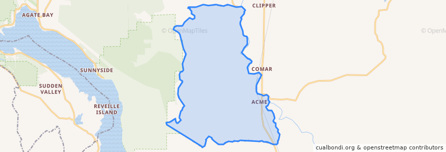 Mapa de ubicacion de Acme.