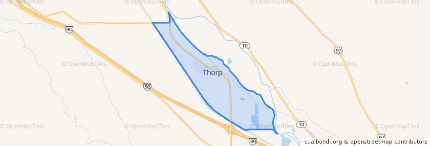 Mapa de ubicacion de Thorp.