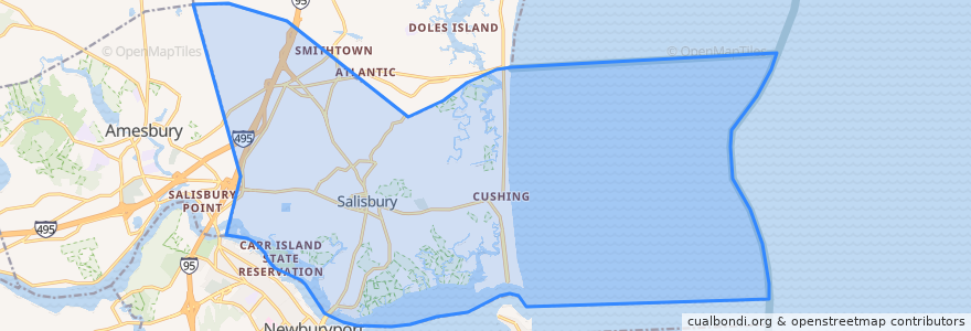 Mapa de ubicacion de Salisbury.