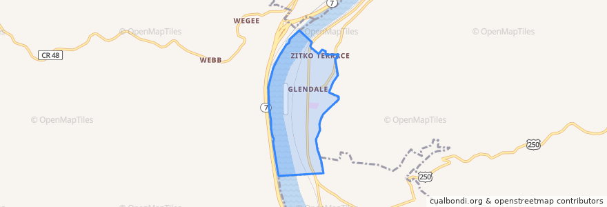 Mapa de ubicacion de Glen Dale.