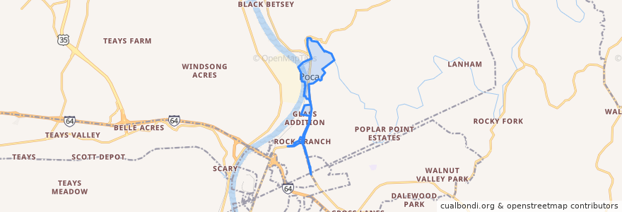 Mapa de ubicacion de Poca.