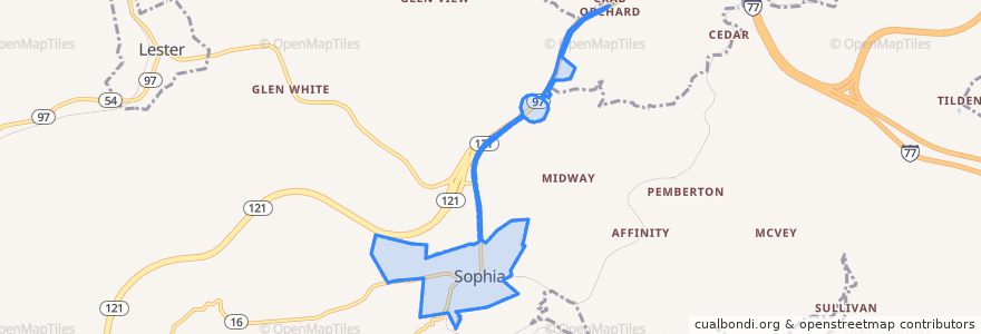 Mapa de ubicacion de Sophia.