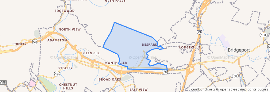 Mapa de ubicacion de Despard.