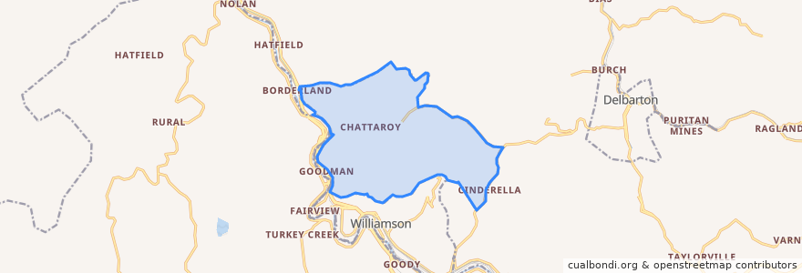 Mapa de ubicacion de Chattaroy.