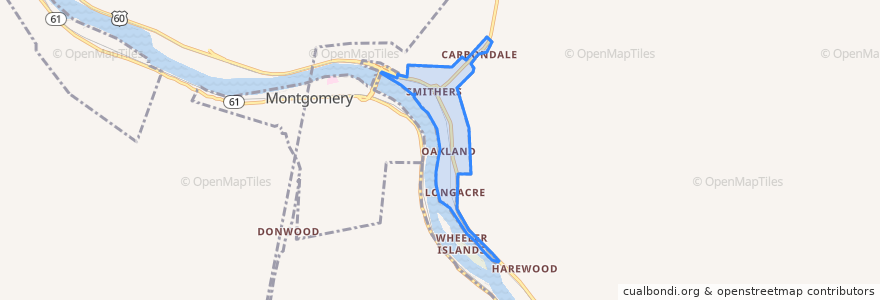 Mapa de ubicacion de Smithers.