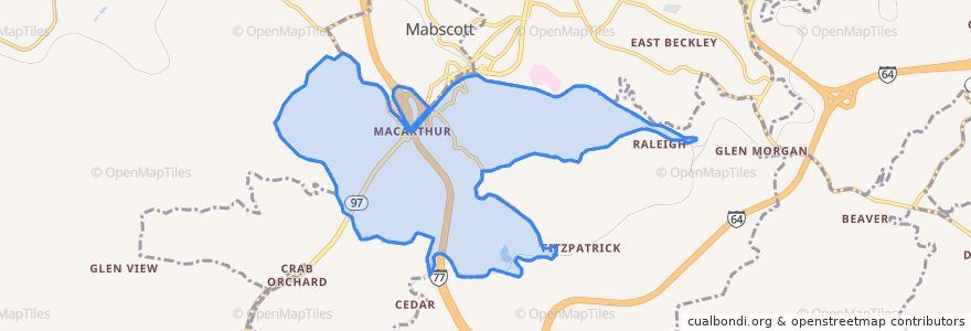 Mapa de ubicacion de MacArthur.