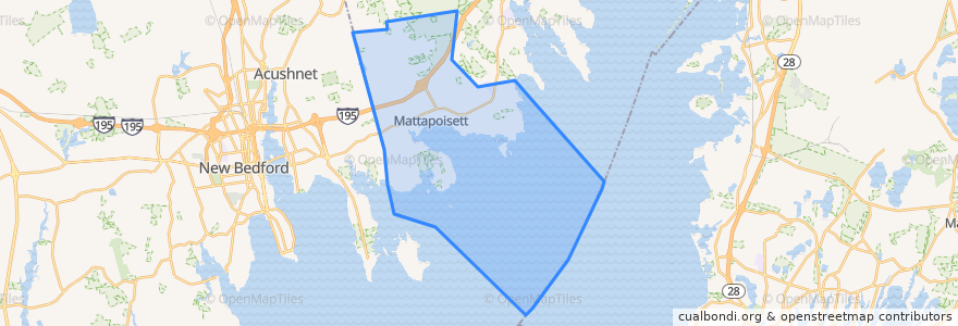 Mapa de ubicacion de Mattapoisett.