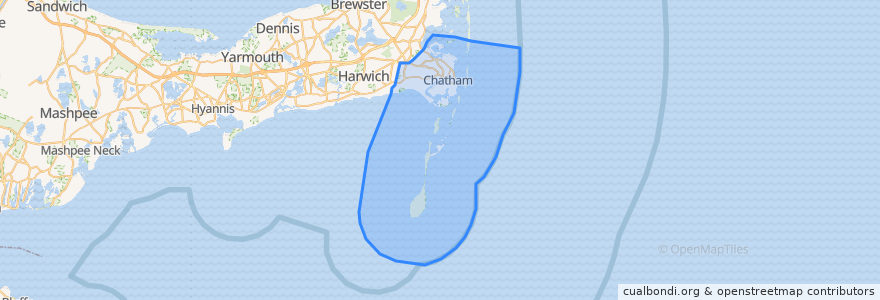 Mapa de ubicacion de Chatham.