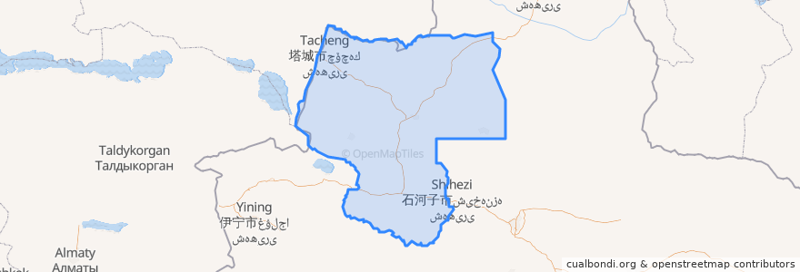 Mapa de ubicacion de 塔城地区 تارباعاتاي ايماعى.