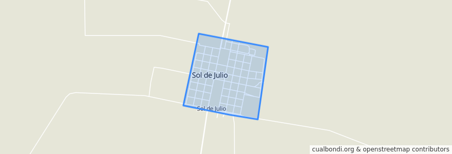 Mapa de ubicacion de Sol de Julio.