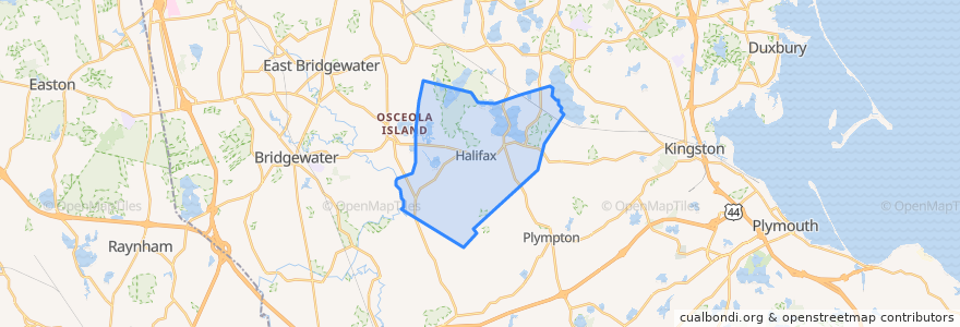 Mapa de ubicacion de Halifax.