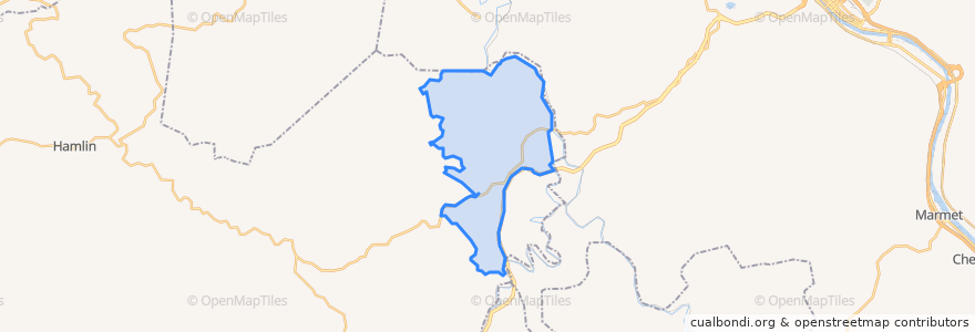 Mapa de ubicacion de Alum Creek.