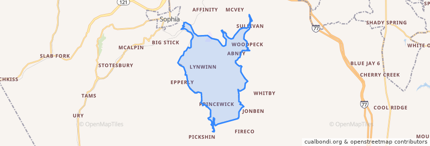 Mapa de ubicacion de Coal City.