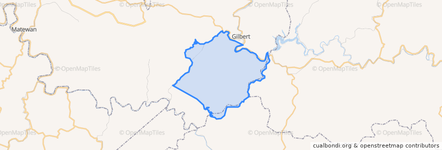 Mapa de ubicacion de Gilbert Creek.