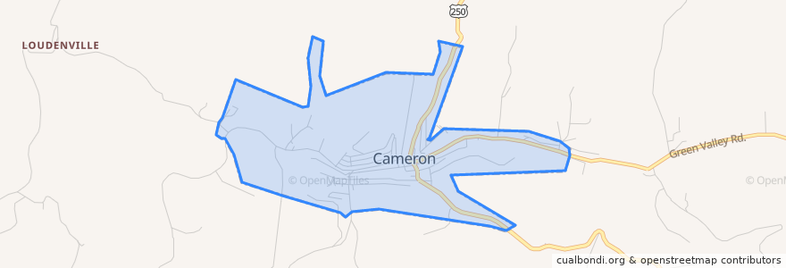 Mapa de ubicacion de Cameron.