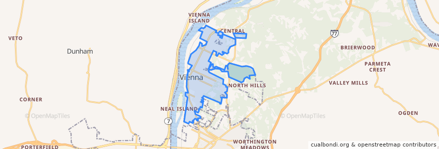 Mapa de ubicacion de Vienna.