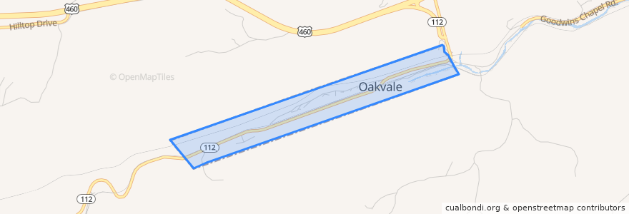 Mapa de ubicacion de Oakvale.