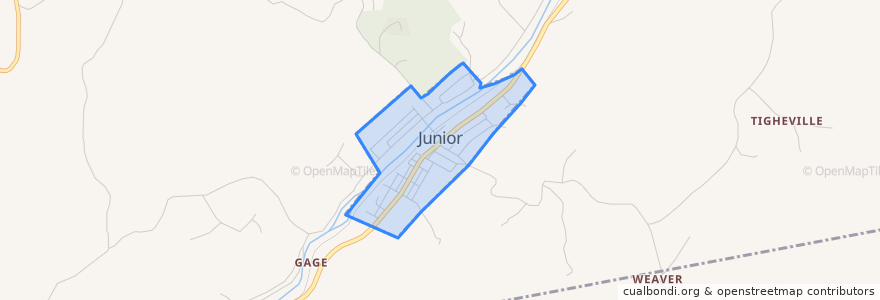 Mapa de ubicacion de Junior.