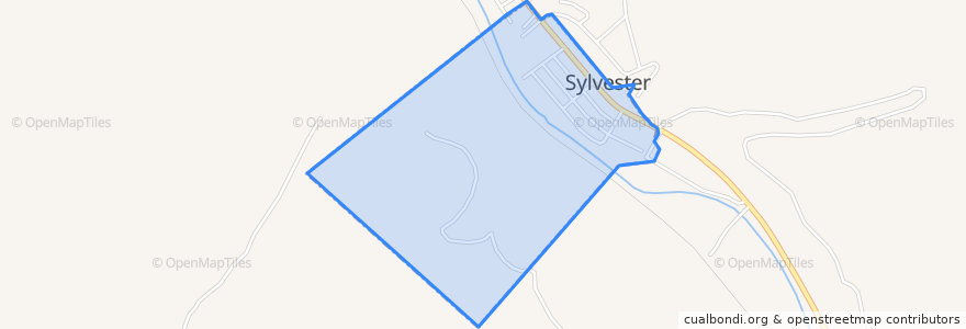 Mapa de ubicacion de Sylvester.