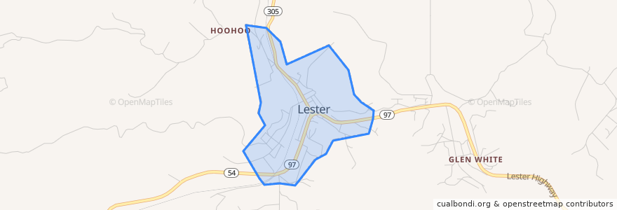 Mapa de ubicacion de Lester.