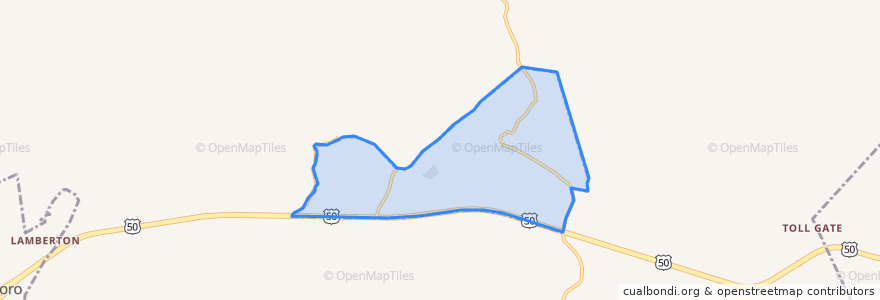 Mapa de ubicacion de Pennsboro.