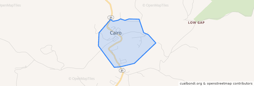 Mapa de ubicacion de Cairo.