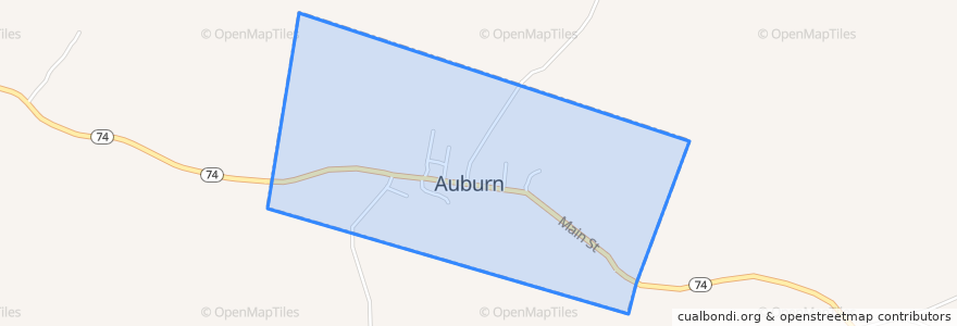 Mapa de ubicacion de Auburn.